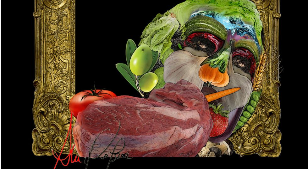L’ARCIMBOLDO ABRUZZESE COI PRODOTTI TIPICI IN OMAGGIO AL POETA OVIDIO