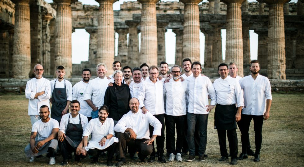 LIVE FOR PAESTUM, RACCOLTI 32MILA EURO ALLA CENA DELL’ANNO FIRMATA BOTTURA, REITBAUER, ELVERFELD E PEPE