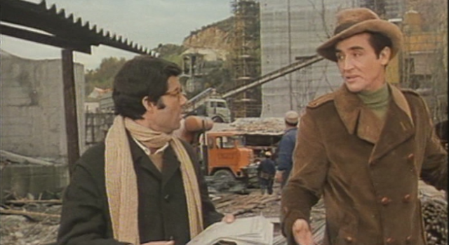 Gassman nel film sul vero cantiere