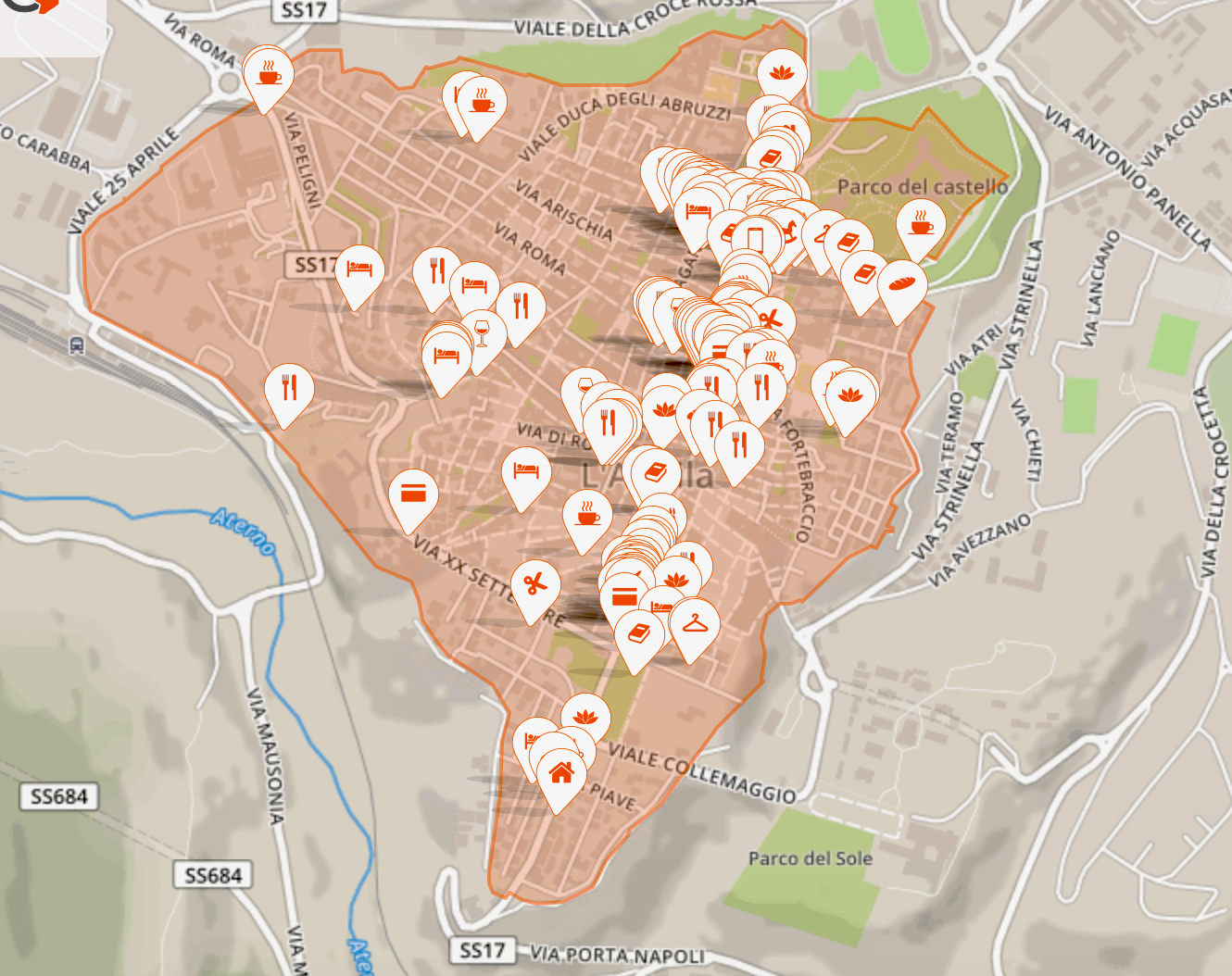 L'AQUILA IN CENTRO, ECCO LA MAPPA INTERATTIVA DELLE 160 ATTIVITÀ CHE