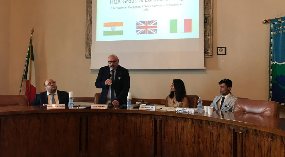 VINO, DIECI CANTINE ABRUZZESI VOLANO IN INDIA GRAZIE ALLA CAMERA DI COMMERCIO CHIETI-PESCARA