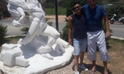 AL RESORT DELL’AQUILANO REATO A LAMPEDUSA UNA SCULTURA DI VALTER DI CARLO