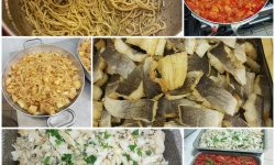 SPAGHETTI AL PESTO CASOLANO, ANGUILLE E BACCALÀ ALLA SAGRA DI CASOLI DI ATRI