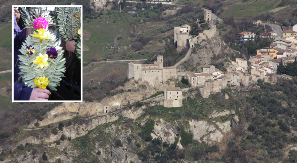 A GESSOPALENA E ROCCASCALEGNA IL DONO AUGURALE DELLA PALMA ‘NDEREZZATE È TRADIZIONE CHE RESISTE