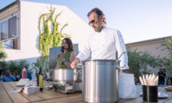 Cantina Contini, Carlo Cracco festeggia la Vernaccia e il trentennale del Karmis a Cabras