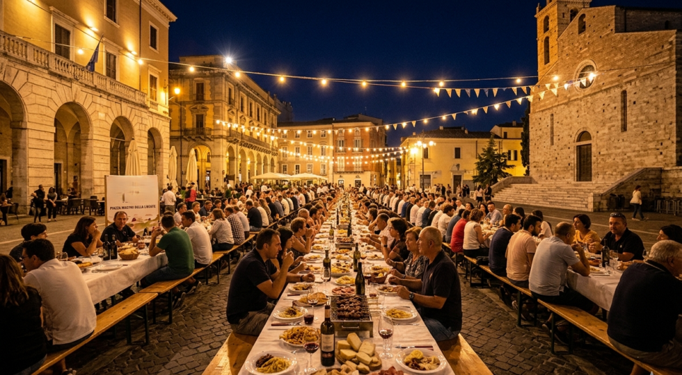 Chef stellati da tutta Italia cucinano in piazza a Teramo per beneficenza