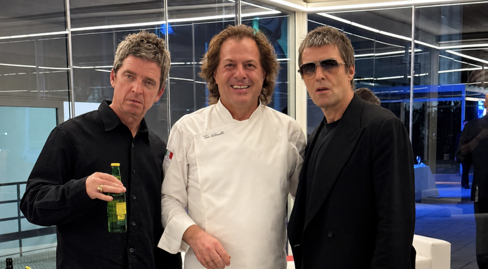 Tino Vettorello cucina per gli Oasis alla Mostra del Cinema di Venezia